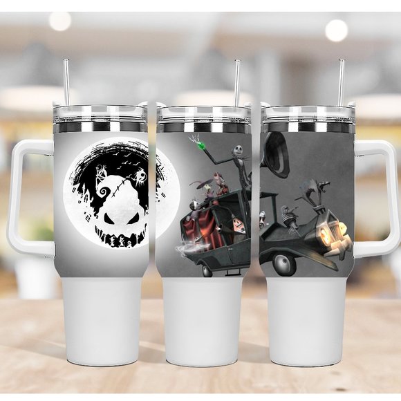 Custom made Disney Nightmare before Christmas Tumbler Brand New 40 oz double wal - Picture 6 of 13